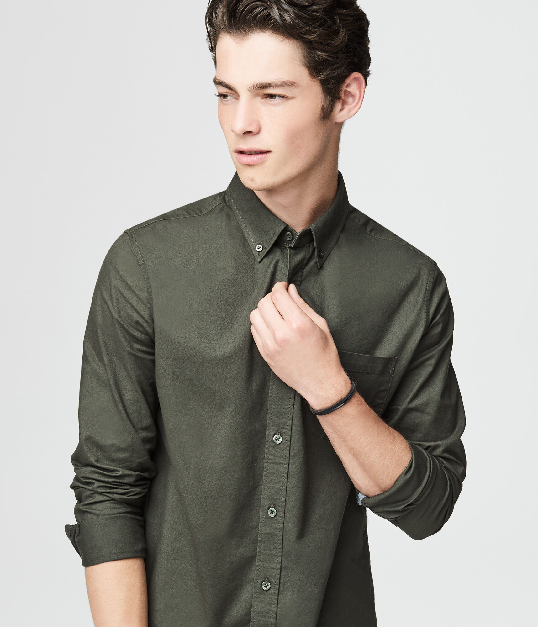 Prince &amp; Fox Solid Oxford Button Down