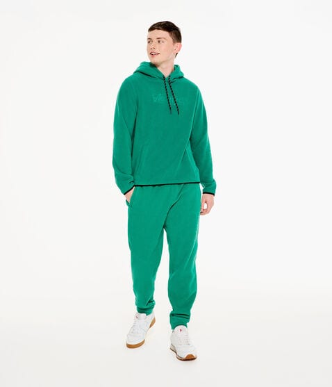 Aero NYC Box Logo Polyfleece Pullover Hoodie Aero NYC Box Logo Polyfleece Pullover Hoodie