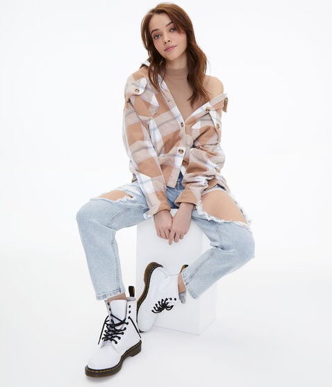 Plaid Flannel Shacket Plaid Flannel Shacket