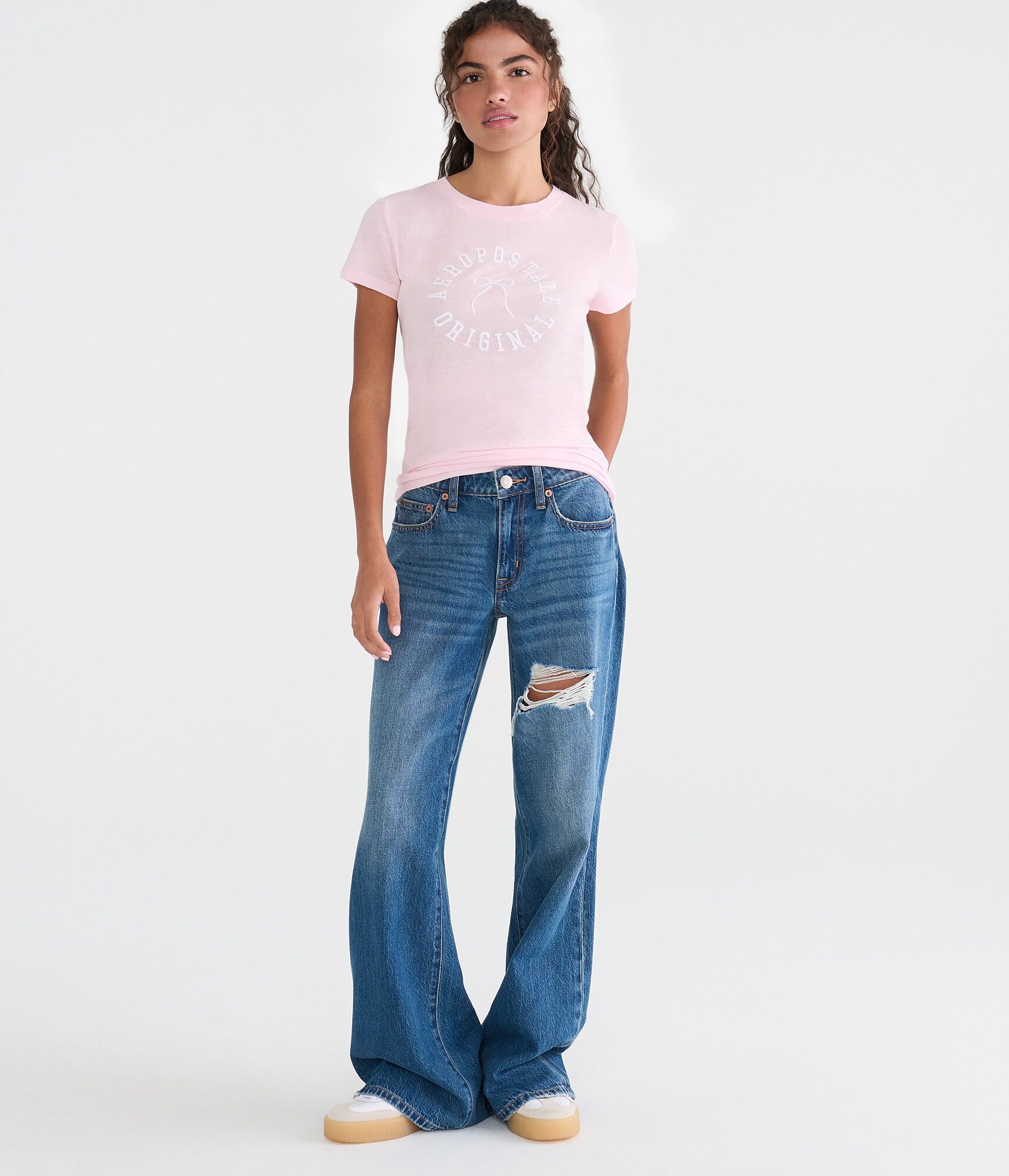 Aeropostale Bow Circle Graphic Tee