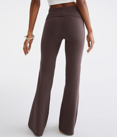 Flare Mid-Rise Fold-Over Pants Flare Mid-Rise Fold-Over Pants