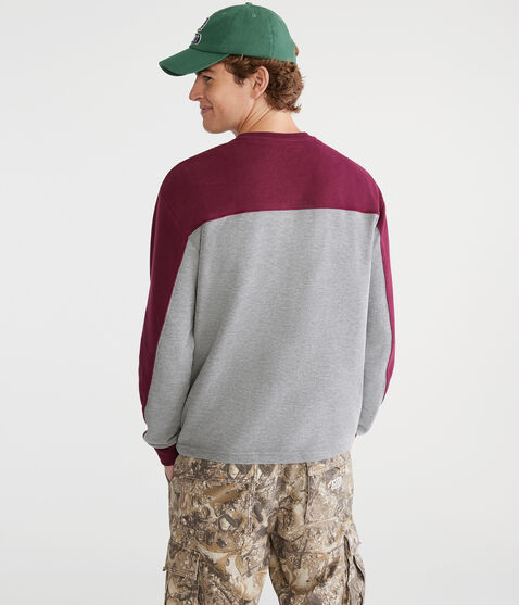 Long Sleeve Retro Colorblocked Stripe Crew Tee Long Sleeve Retro Colorblocked Stripe Crew Tee