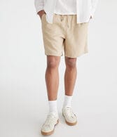 Solid Linen Shorts 7"
