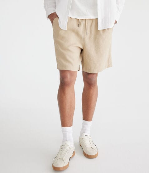 Solid Linen Shorts 7" Solid Linen Shorts 7"