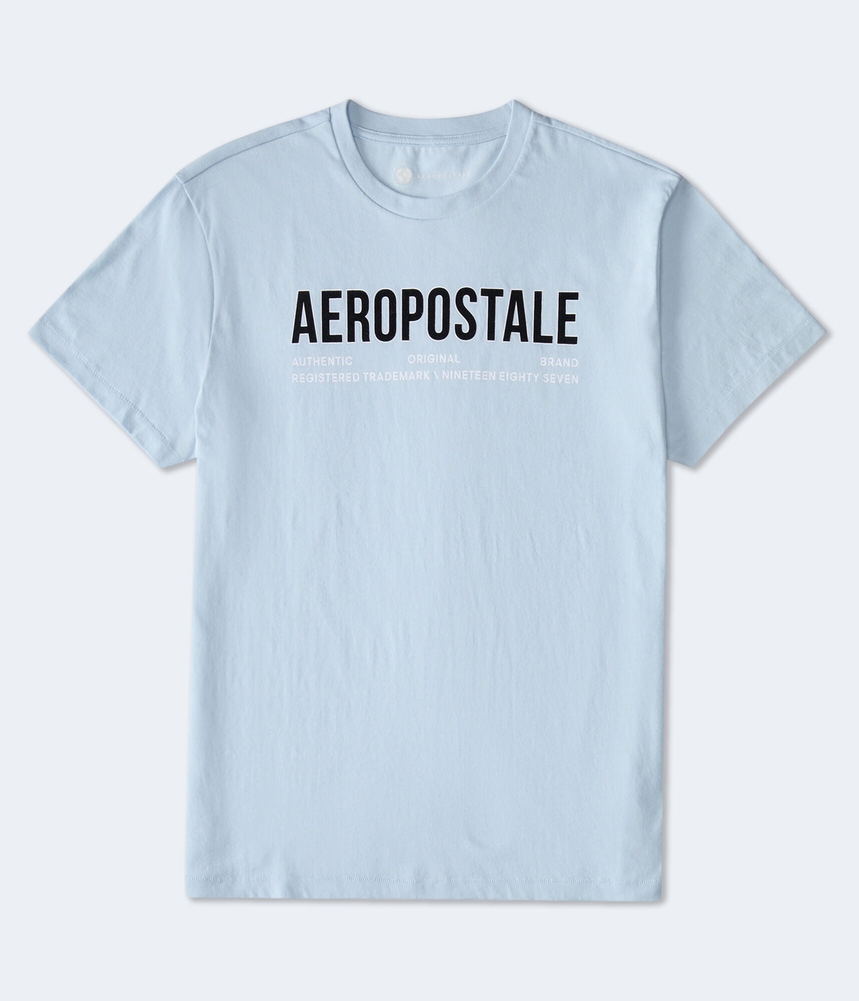 Aeropostale Authentic Logo Flocked Graphic Tee