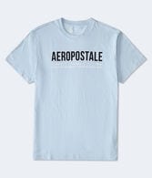 Aeropostale Authentic Logo Flocked Graphic Tee