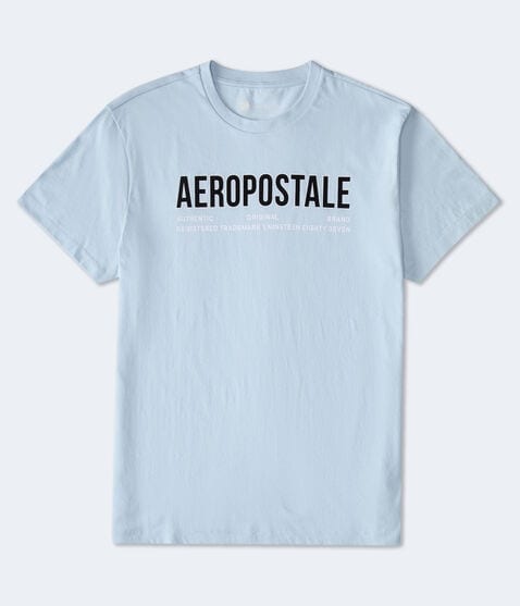 Aeropostale Authentic Logo Flocked Graphic Tee Aeropostale Authentic Logo Flocked Graphic Tee