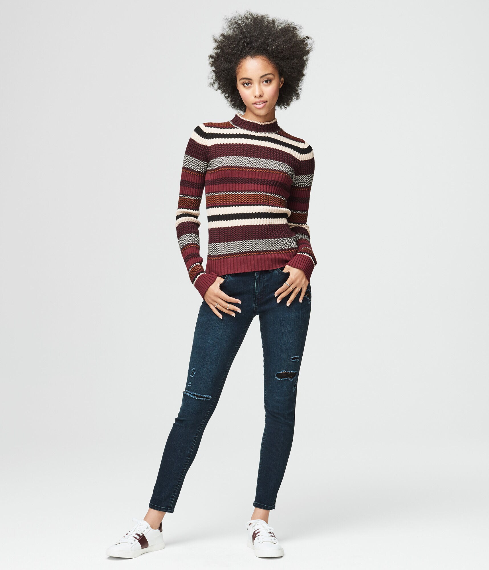 Ribbed Stripe Sweater