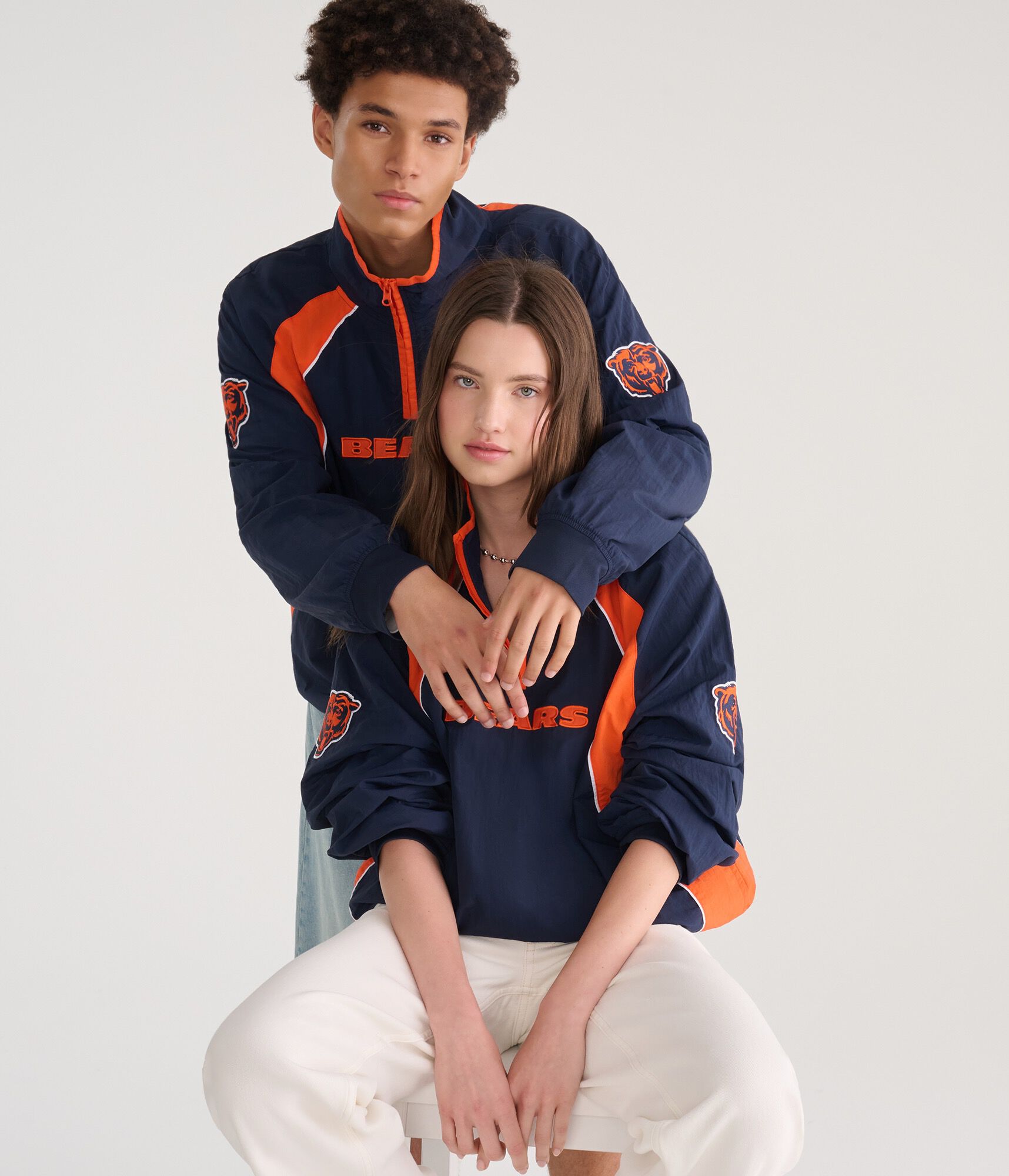 Chicago Bears Quarter-Zip Track Jacket