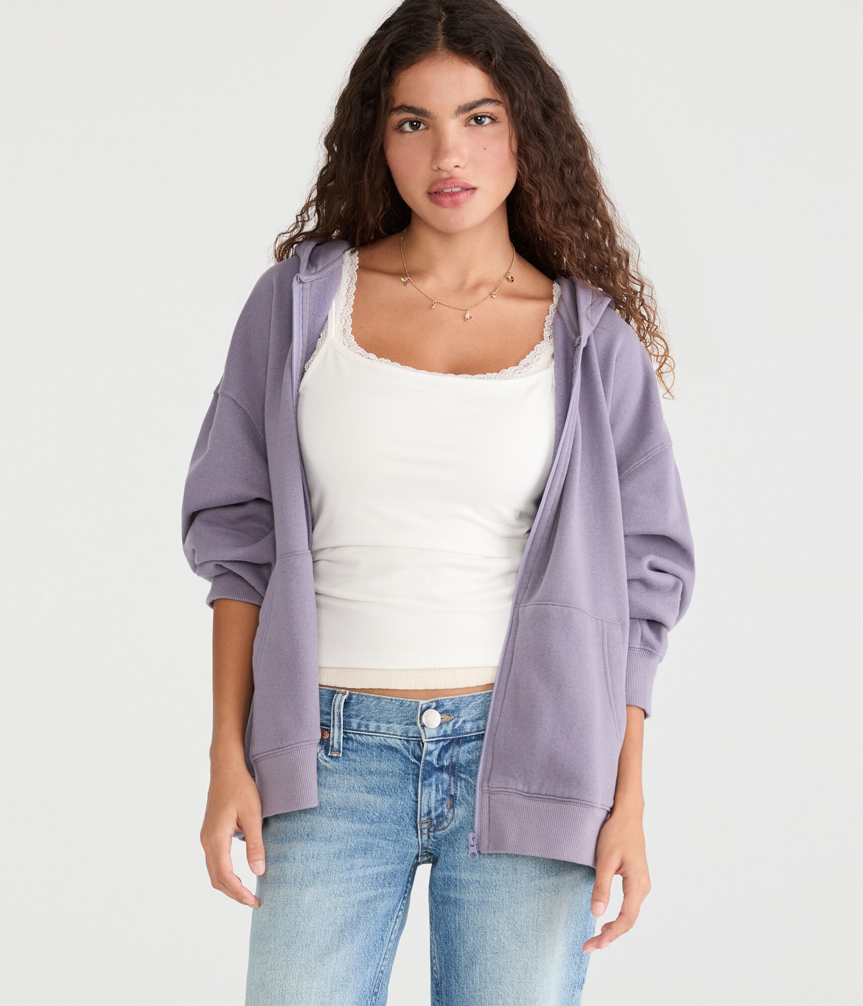 Cloud Soft Oversized Full-Zip Hoodie