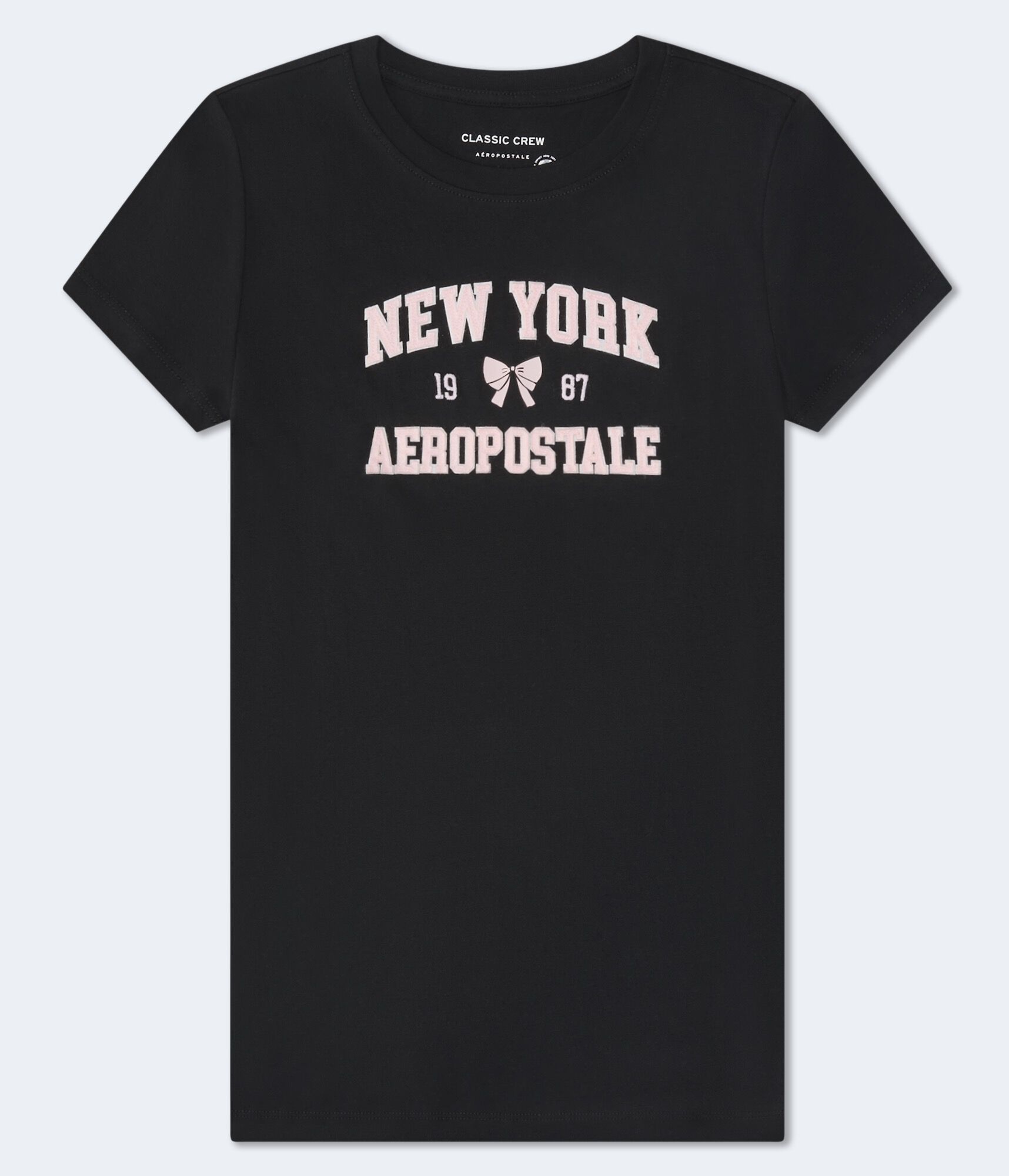 Aeropostale New York Bow Appliqu&eacute; Graphic Tee