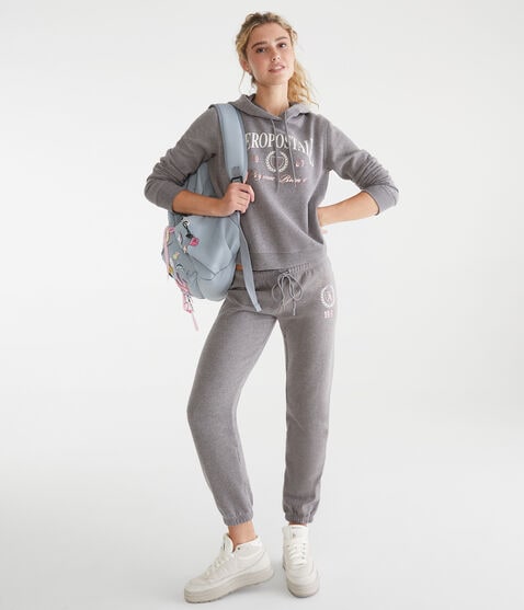Letter Crest Logo Jogger Sweatpants Letter Crest Logo Jogger Sweatpants