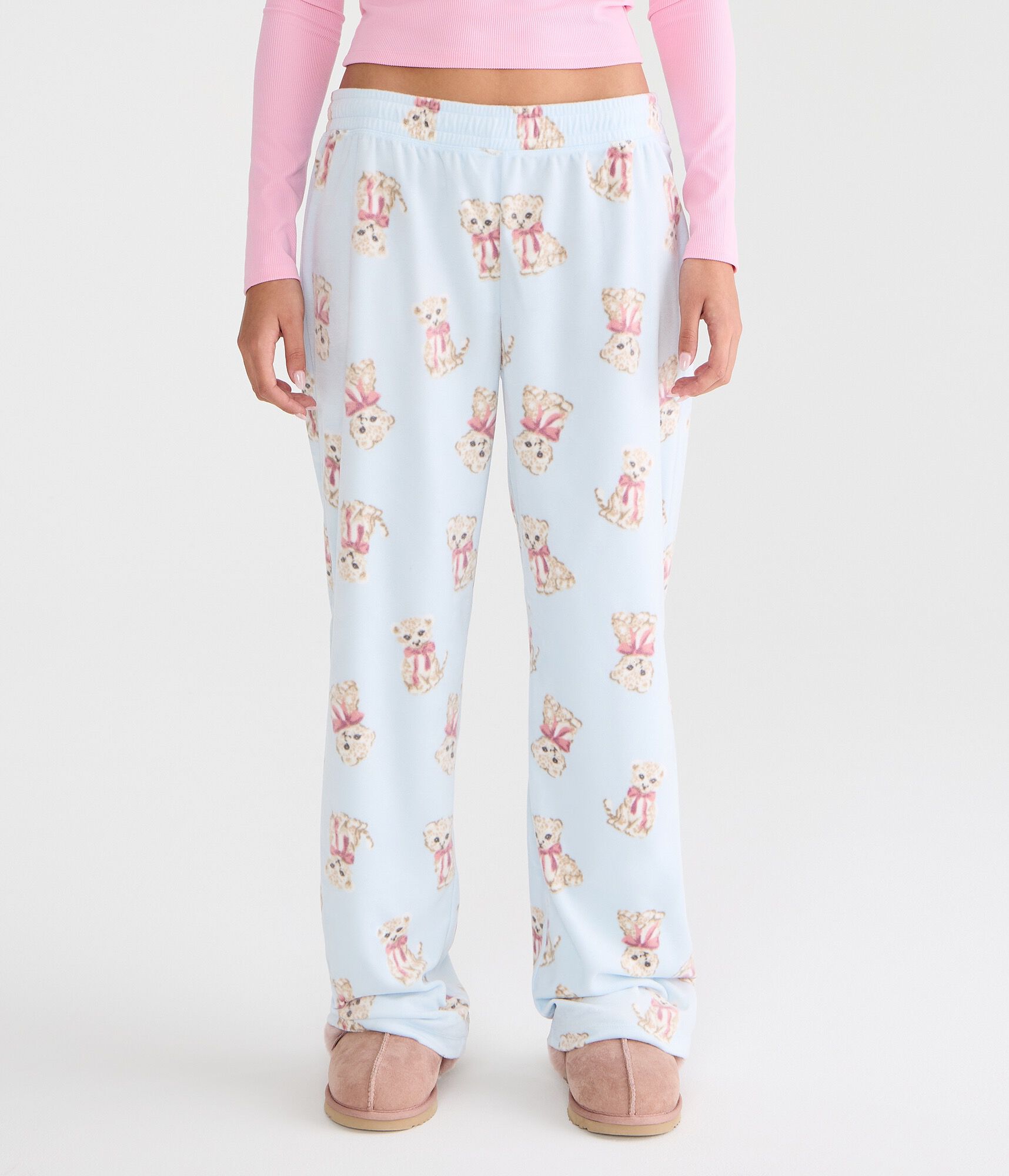 Snow Leopard Polyfleece Sleep Pants