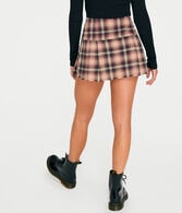 Plaid Pleated Mini Skirt