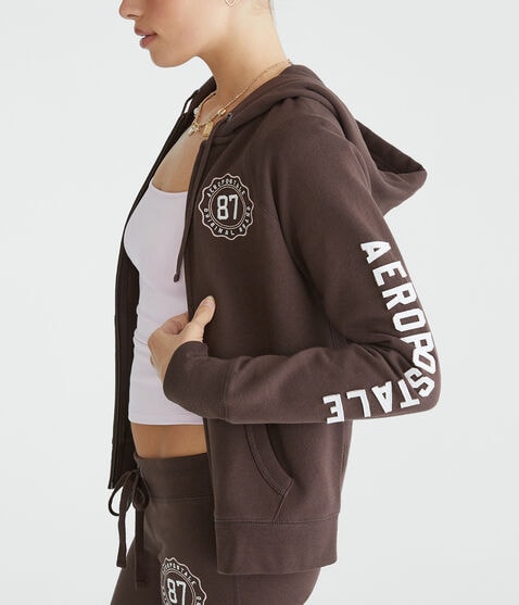 Aeropostale 87 Crest Full-Zip Hoodie Aeropostale 87 Crest Full-Zip Hoodie
