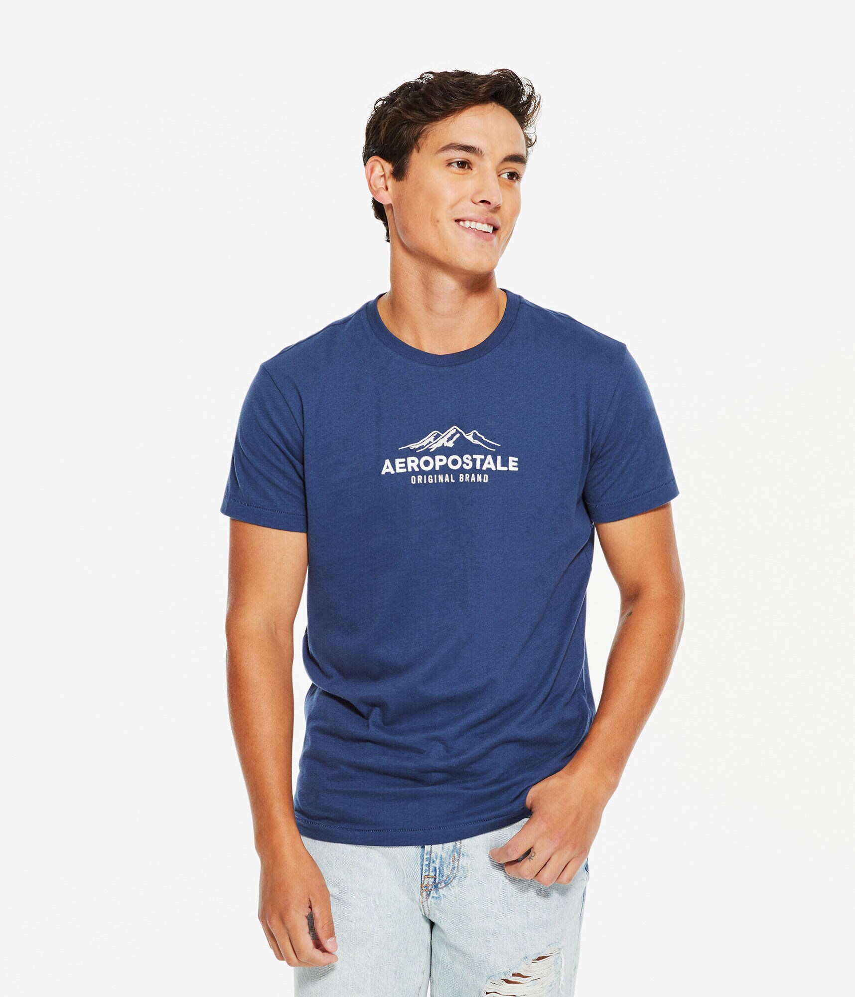 Aeropostale Mountains Logo Graphic Tee