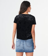 Solid Velvet Girl Tee