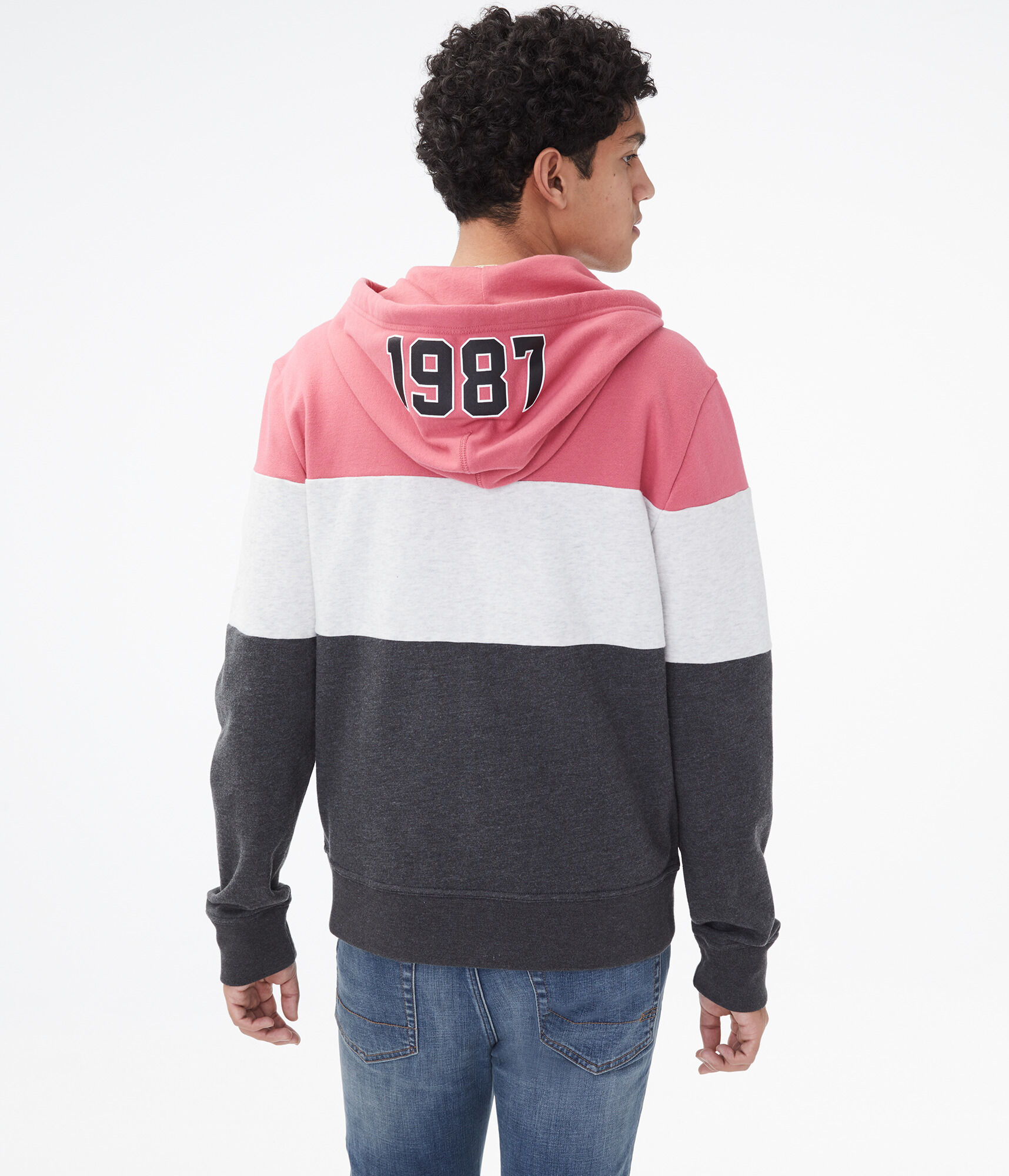 Aero Logo Colorblocked Full-Zip Hoodie