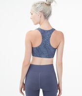 Tiger Stripe Zip-Front Sports Bra