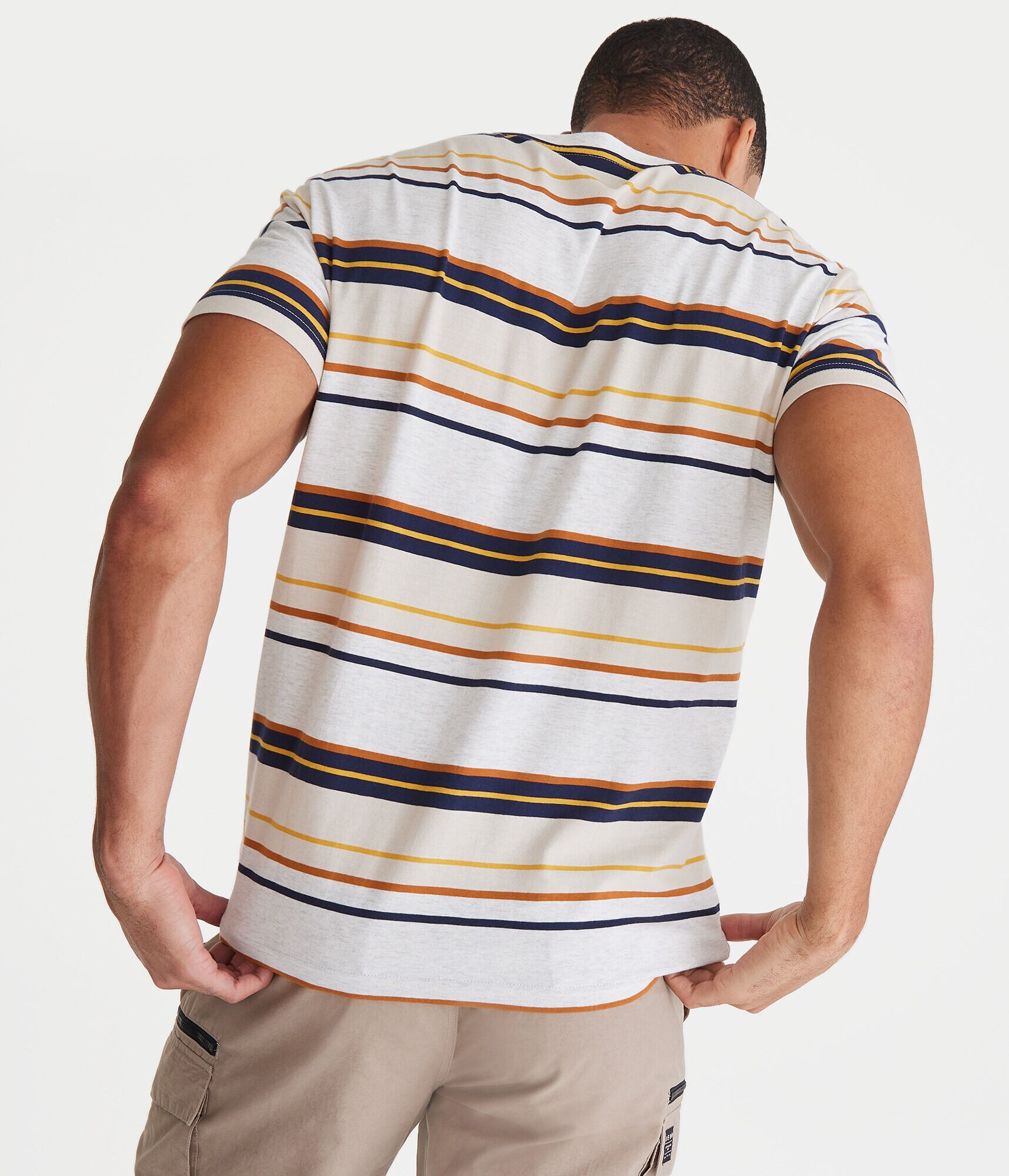 Horiztontal Stripe Crew Tee