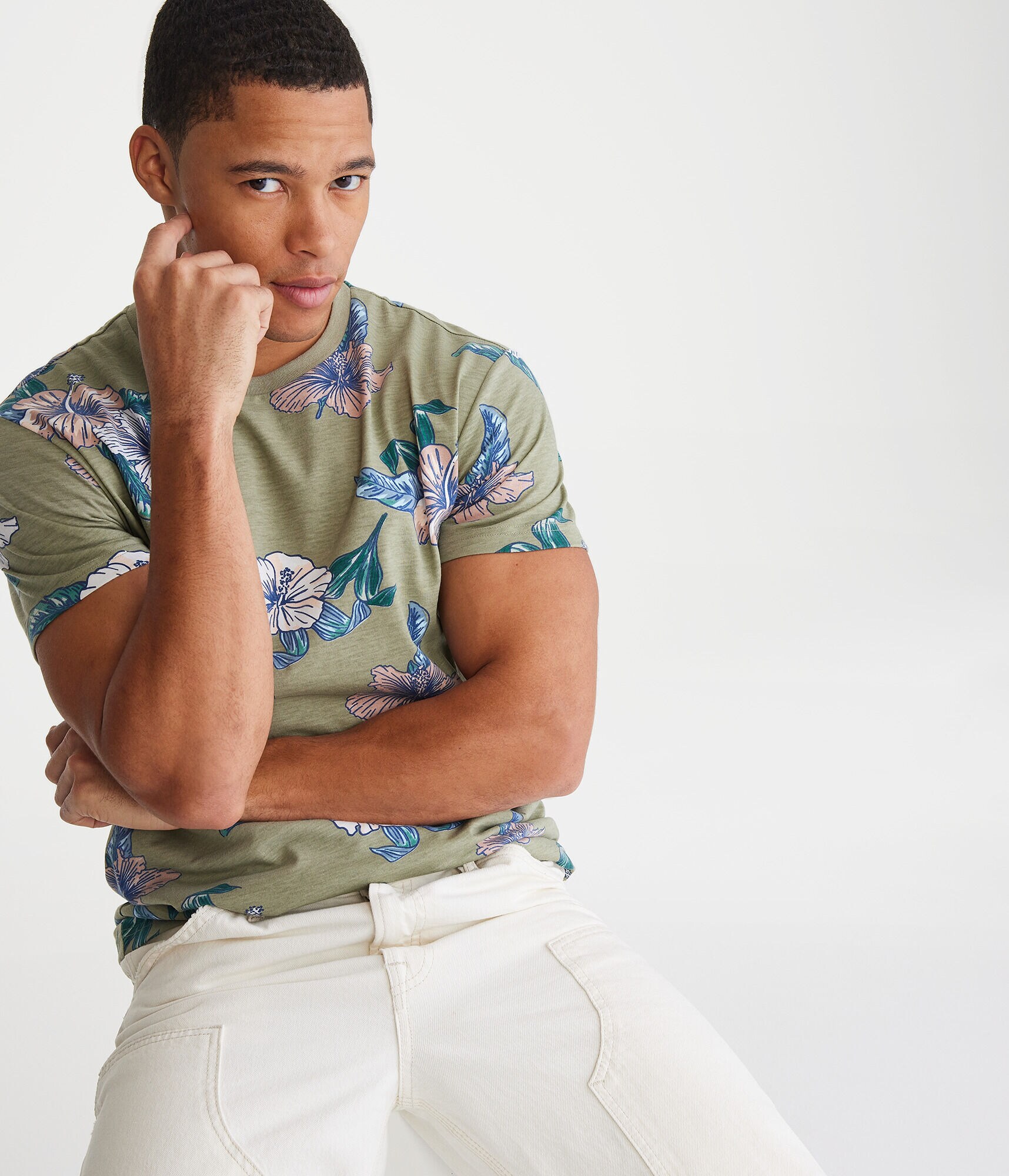 Hibiscus Print Graphic Tee