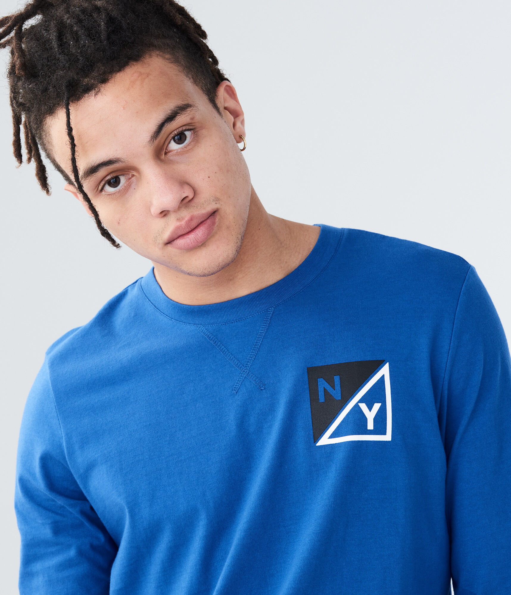 Long Sleeve Square Logo Graphic Tee