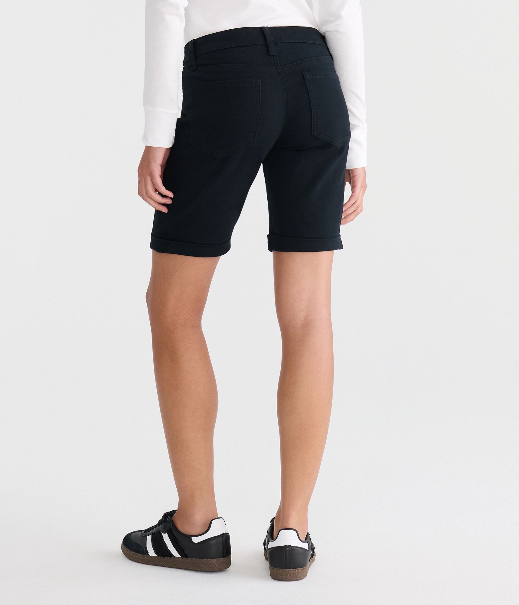 Mid-Rise Uniform Bermuda Shorts