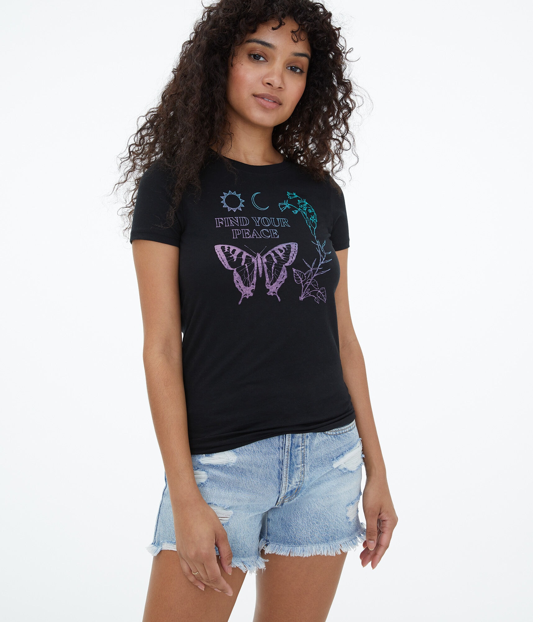 Find Your Peace Butterfly Graphic Tee