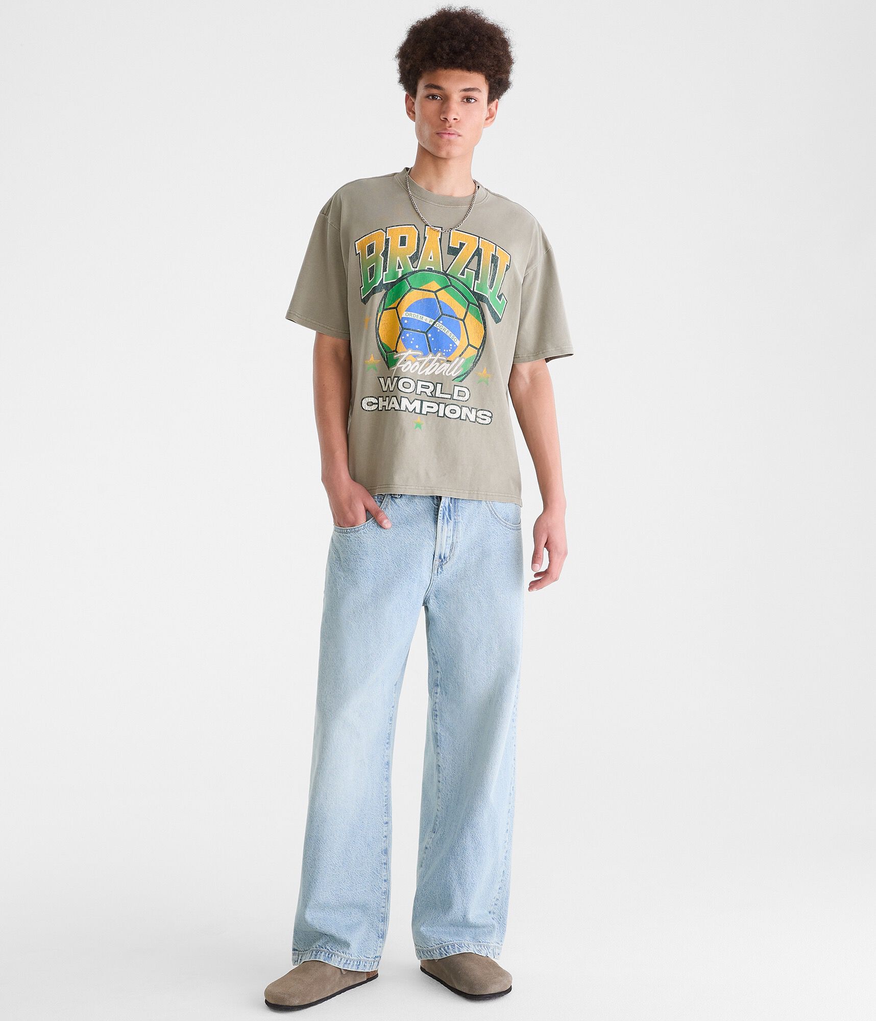 Brazil Football Relaxed Graphic Tee