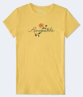 Aeropostale Floral Logo Graphic Tee