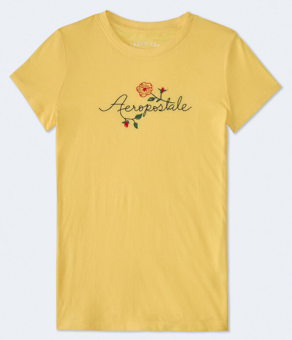 Aeropostale Floral Logo Graphic Tee