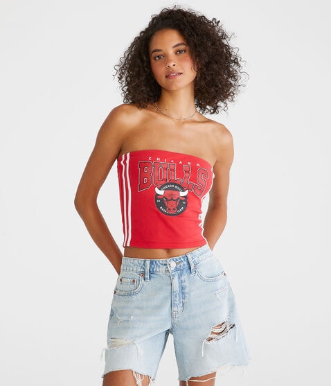 Chicago Bulls Cropped Tube Top