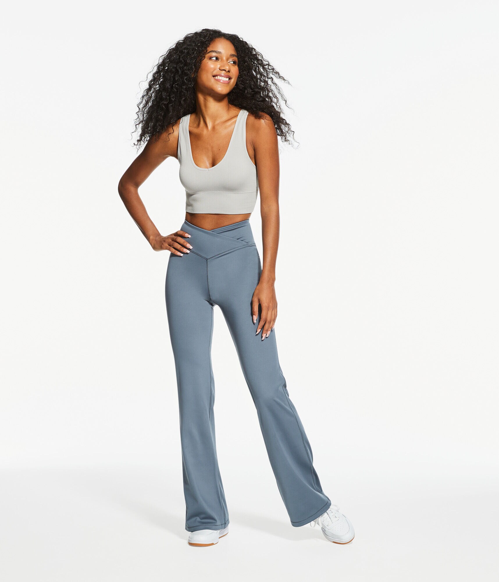 Flex Crossover High-Rise Flare Pants