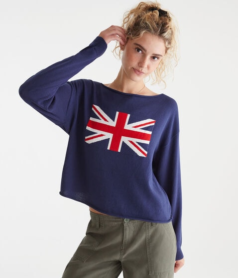 Union Jack Slash-Neck Sweater Union Jack Slash-Neck Sweater