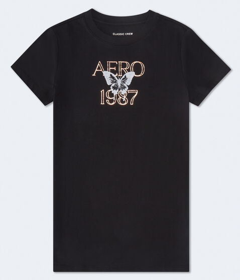 Aero 1987 Butterfly Foil Graphic Tee Aero 1987 Butterfly Foil Graphic Tee