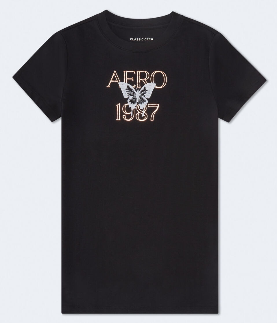 Aero 1987 Butterfly Foil Graphic Tee