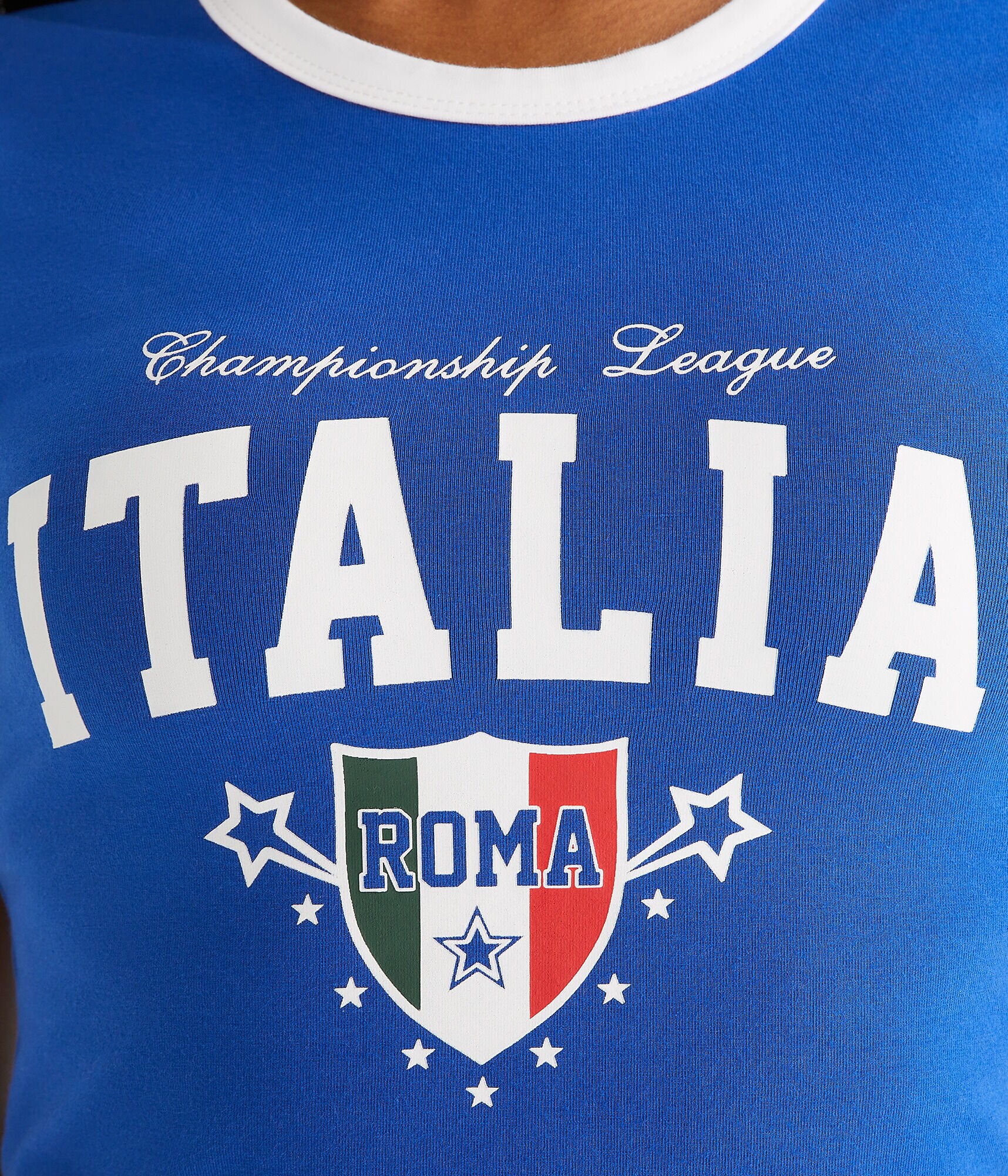 トップス Italy Italia Graphic Ringer Baby Tee
