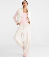 Cloud Soft Hearts Barrel Leg Sweatpants