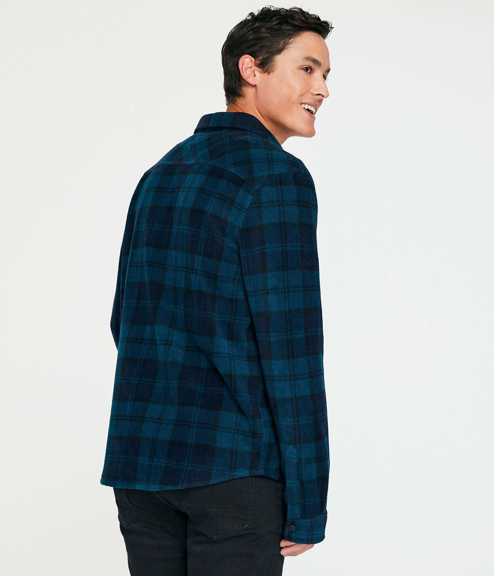 Plaid Microfleece Shacket