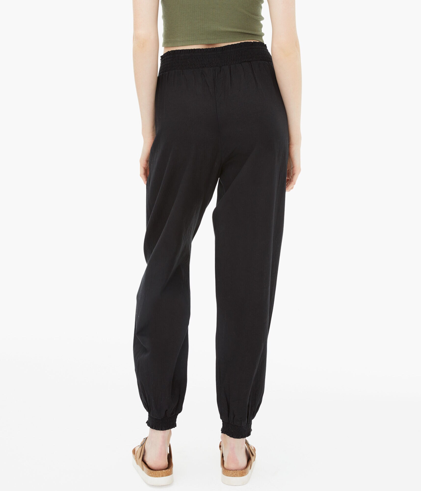 High-Rise Linen Beach Pants