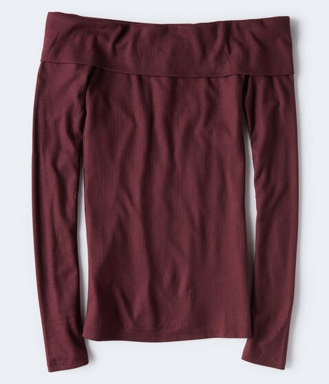 Long Sleeve Seriously Soft Off-The-Shoulder Bodycon Top*** Long Sleeve Seriously Soft Off-The-Shoulder Bodycon Top***