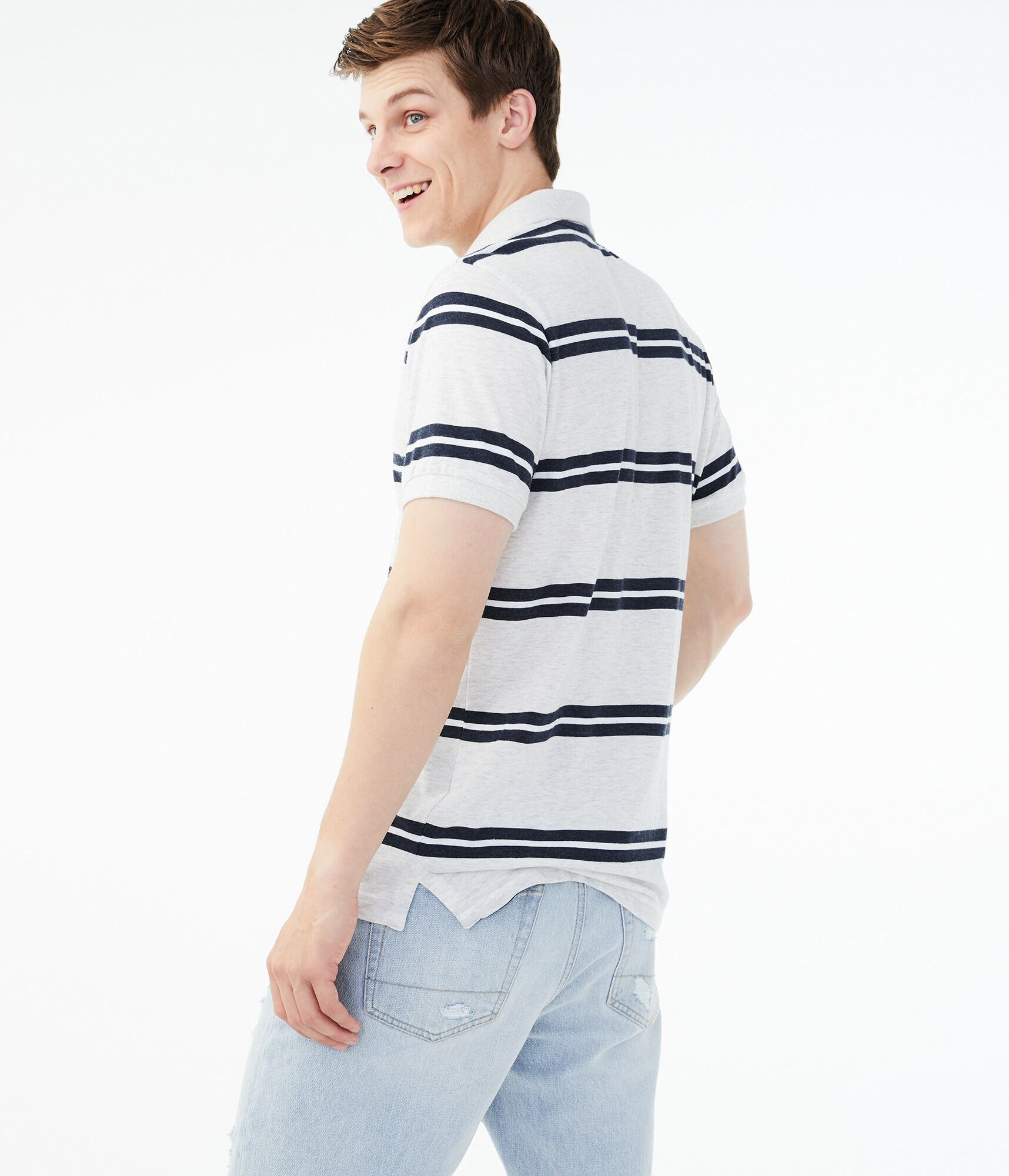 Bar Stripe Jersey Polo