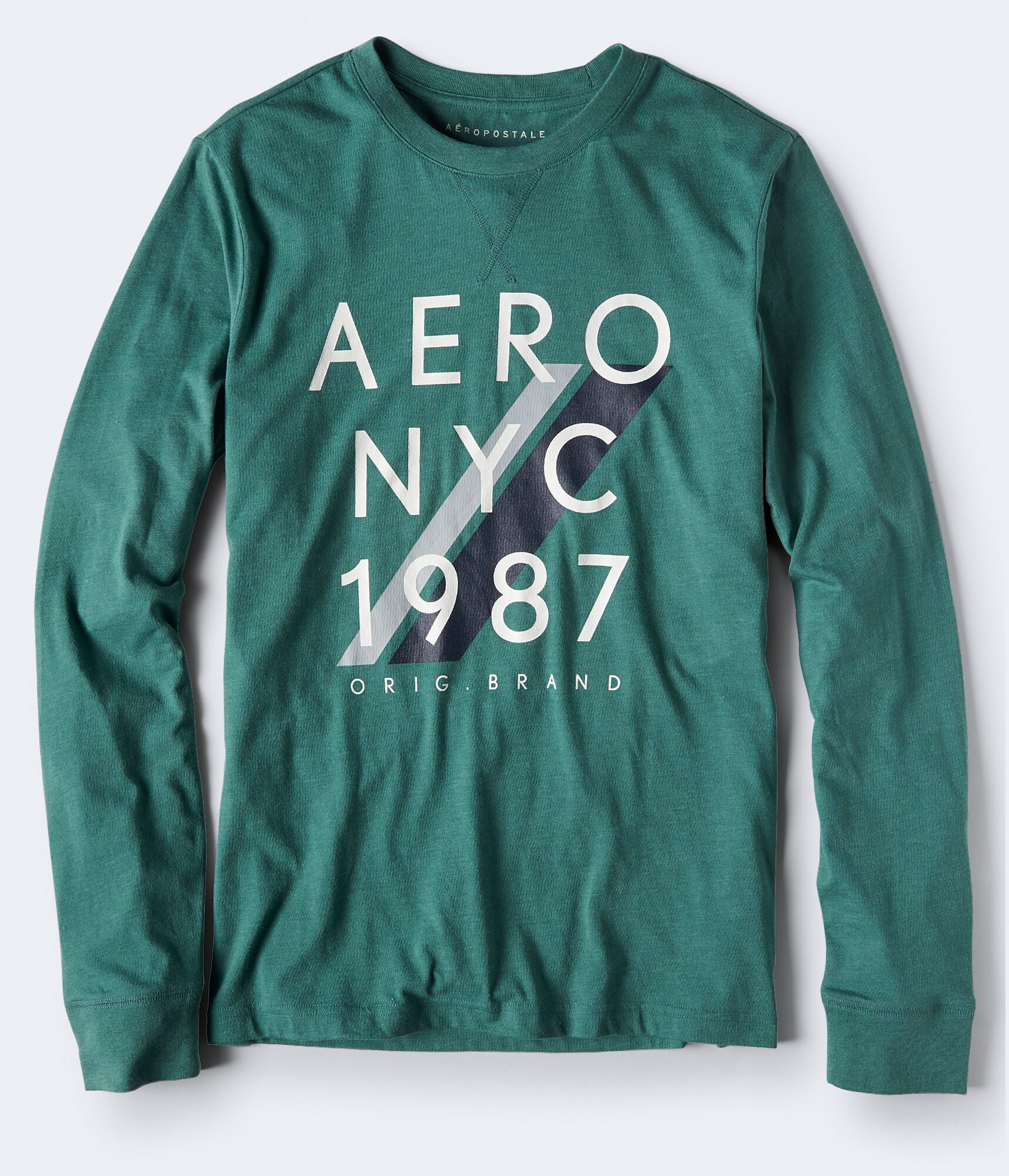 Long Sleeve Aero NYC 1887 Logo Graphic Tee