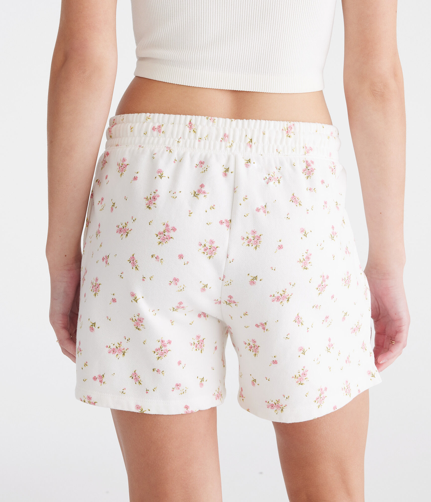LA Floral Fleece Slouchy Shorts