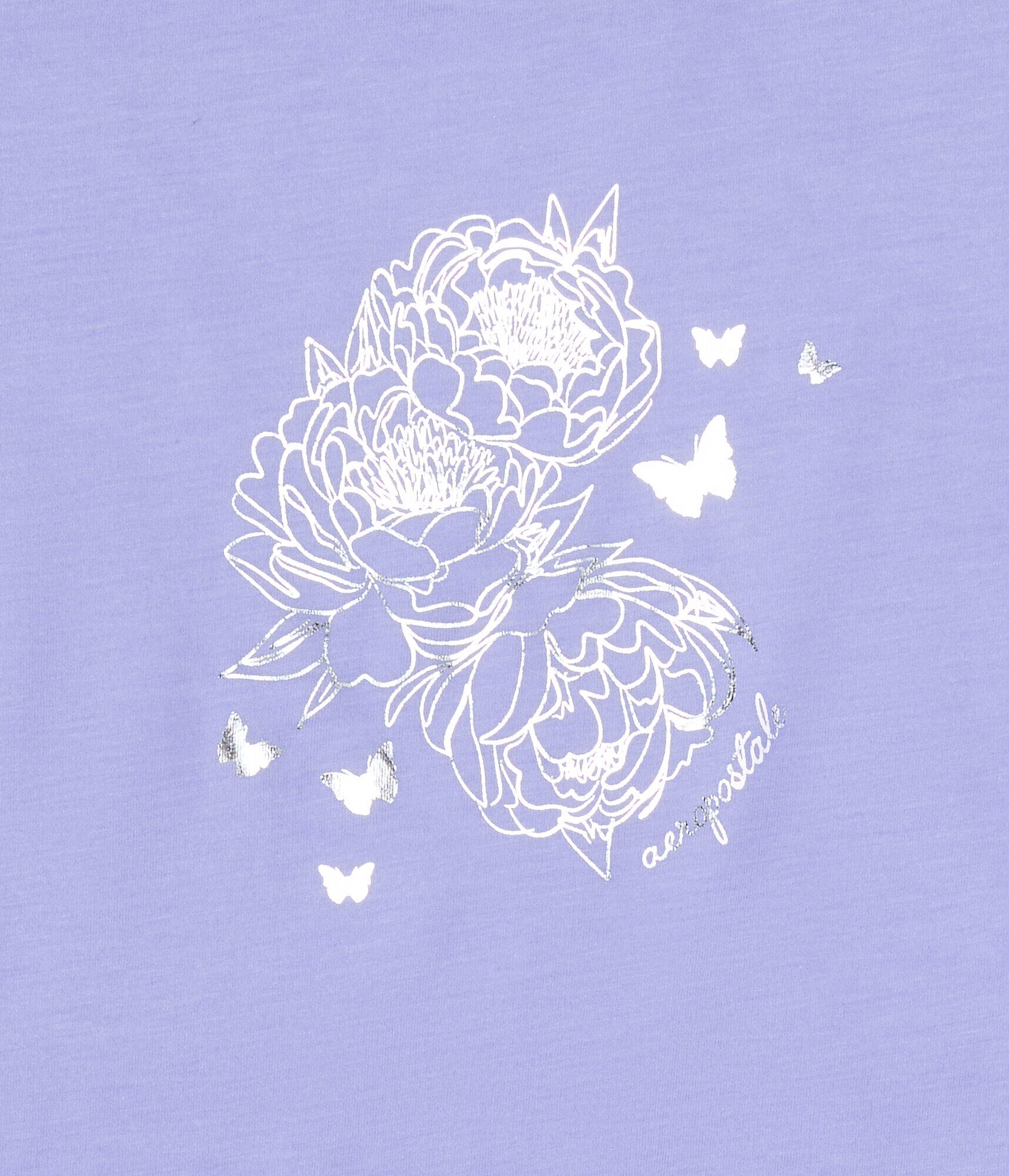 Floral Butterfly Foil Graphic Tee