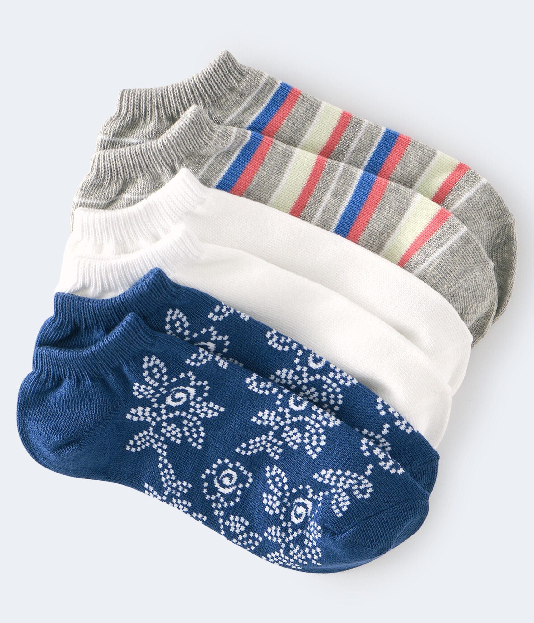 aeropostale womens pixelated floral ankle sock 3-pack | eBay