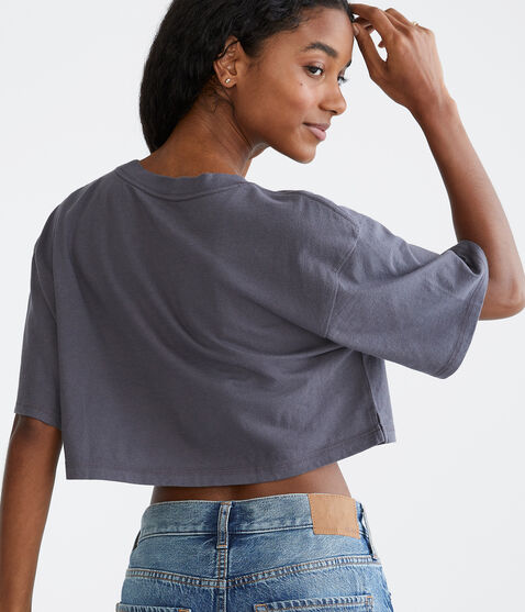 Montauk Sailing Cropped Boyfriend Graphic Tee Montauk Sailing Cropped Boyfriend Graphic Tee