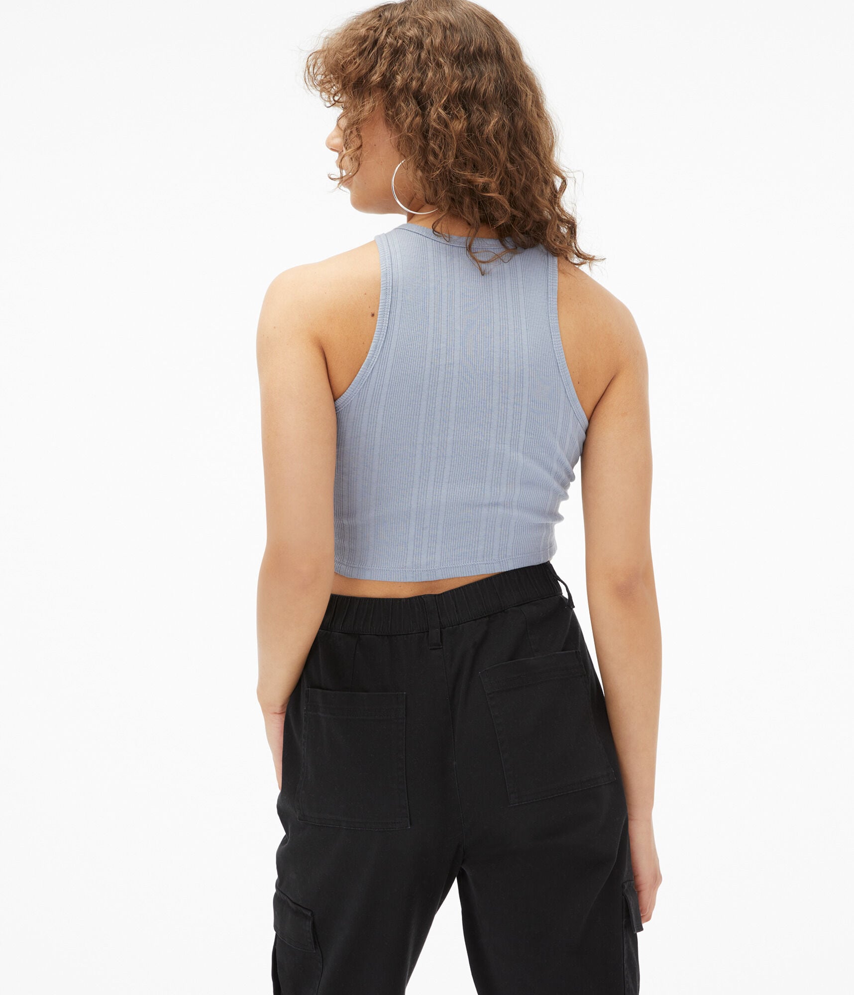 Daisy High-Neck Cropped Tank