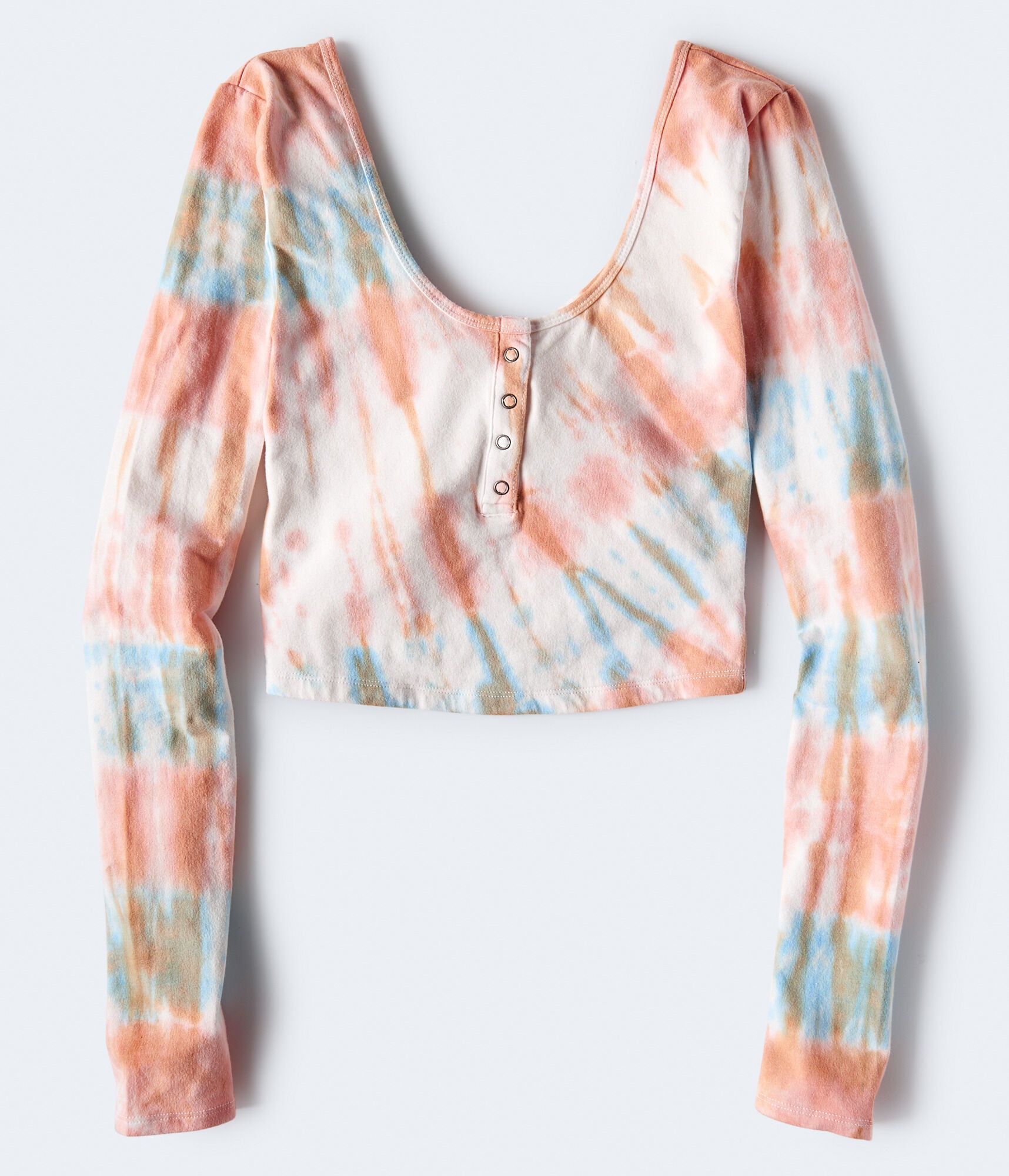 long sleeve tie dye crop top