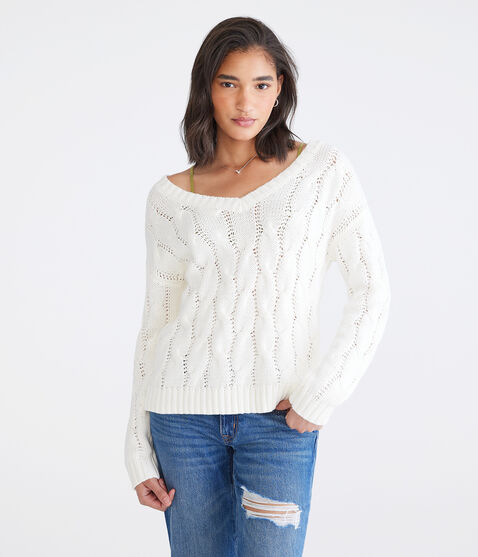 Wear 2 Ways Oversized Cable Sweater Wear 2 Ways Oversized Cable Sweater